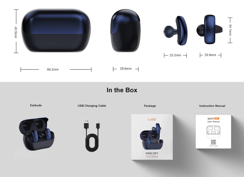 Bluetooth-гарнітура iMiki SP1 Blue