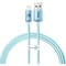 Фото - Кабель Baseus Crystal Shine USB - Lightning (M/M), 2.4A, 2 м Sky Blue (CAJY001203) | click.ua