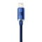 Фото - Кабель Baseus Crystal Shine USB - Lightning (M/M), 2.4A, 2 м Blue (CAJY000103) | click.ua