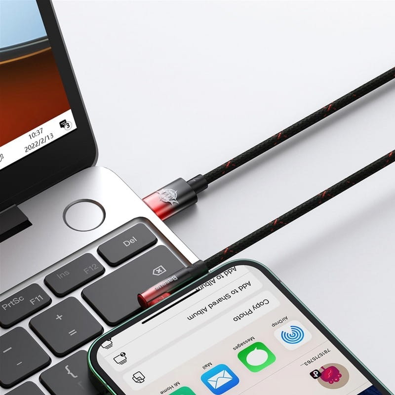 Кабель Baseus MVP 2 USB Type-C - Lightning (M/M), 20W, 2 м Black/Red (CAVP000320)