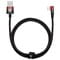 Фото - Кабель Baseus MVP 2 USB - Lightning (M/M), 2.4A, 1 м Black/Red (CAVP000020) | click.ua