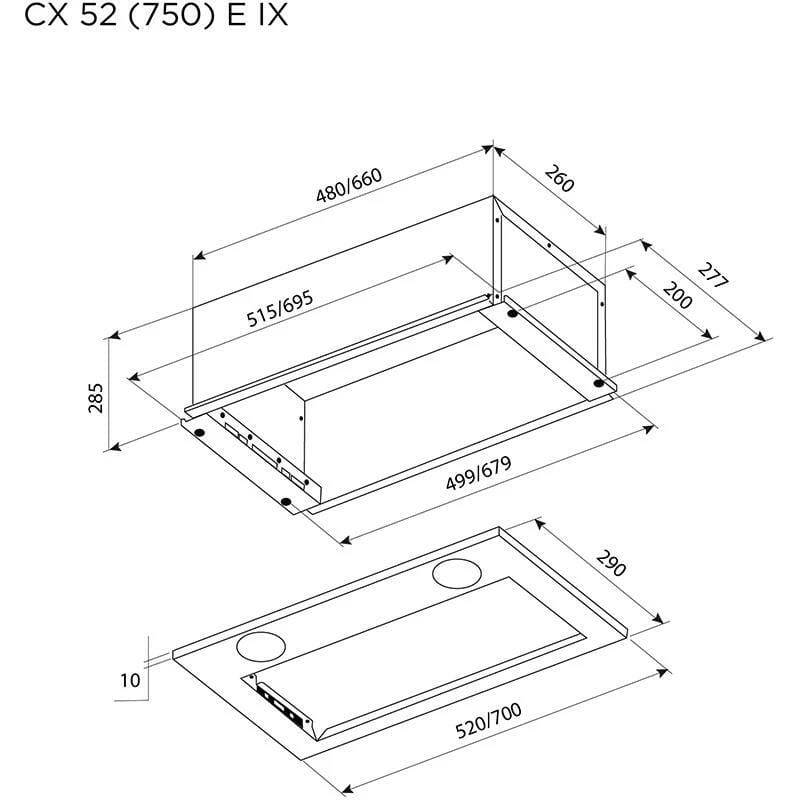 Вытяжка Pyramida CX 52 (750) E IX