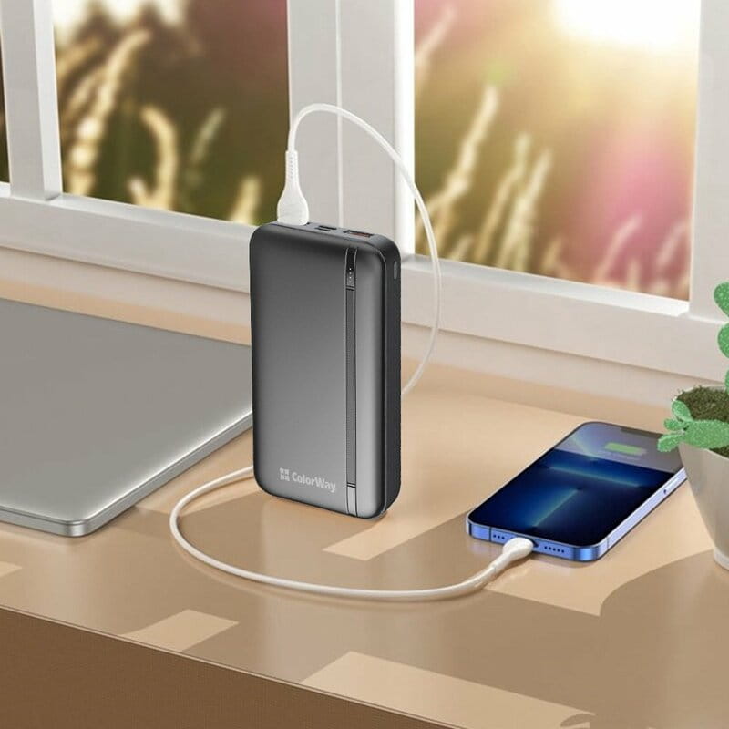 Универсальная мобильная батарея ColorWay Portable Charger 20000mAh Black (CW-PB200LPB4BK-PD)