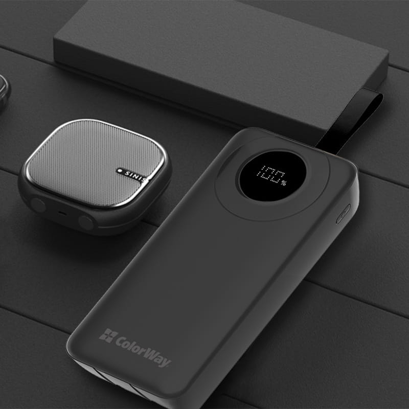 Универсальная мобильная батарея ColorWay EnergyPlus 30000mAh Black (CW-PB300LPB4BK-PDD)