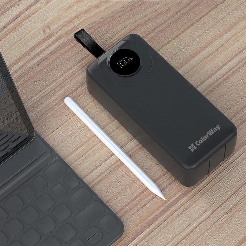 Универсальная мобильная батарея ColorWay EnergyPlus 30000mAh Black (CW-PB300LPB4BK-PDD)