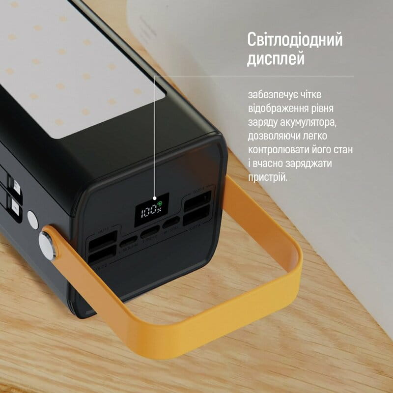 Универсальная мобильная батарея ColorWay LCD/Lamp 80000mAh Black (CW-PB800LPA8BK-PDD)