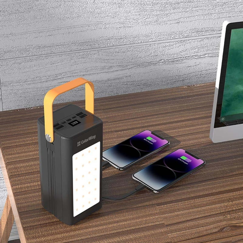 Универсальная мобильная батарея ColorWay LCD/Lamp 80000mAh Black (CW-PB800LPA8BK-PDD)