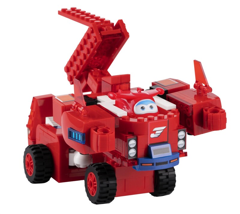 Конструктор-трансформер Super Wings Small Blocks 2-in-1 Buildable Transforming Vehicle Jett (EU385005)