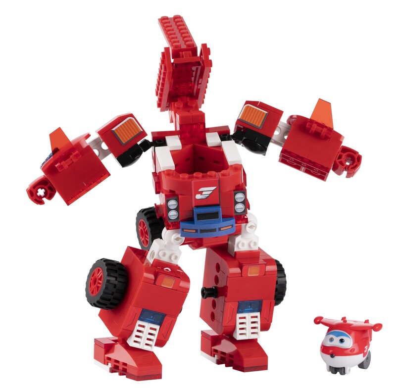Конструктор-трансформер Super Wings Small Blocks 2-in-1 Buildable Transforming Vehicle Jett (EU385005)