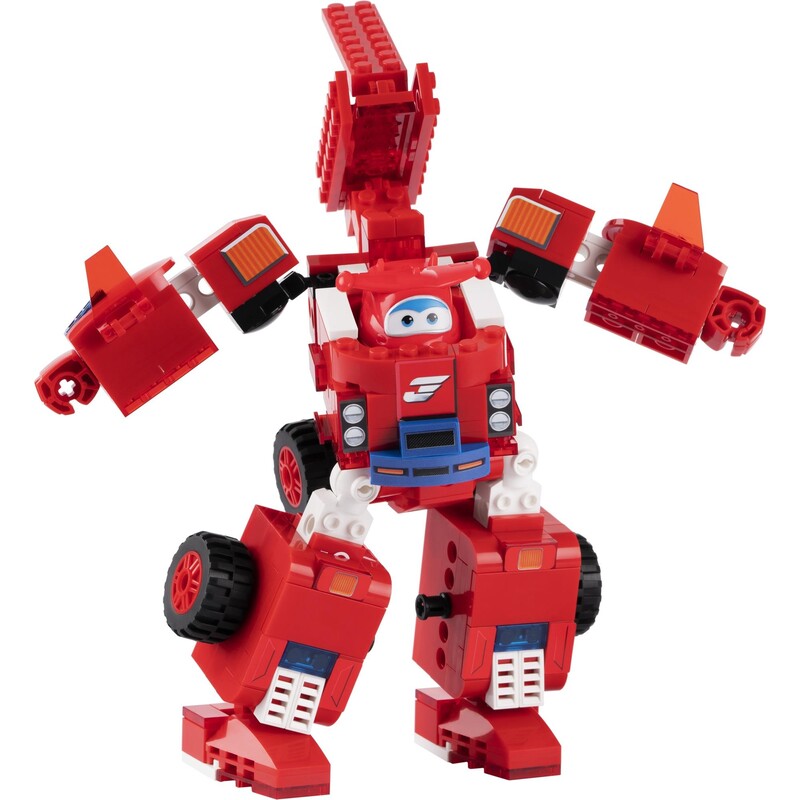Конструктор-трансформер Super Wings Small Blocks 2-in-1 Buildable Transforming Vehicle Jett (EU385005)
