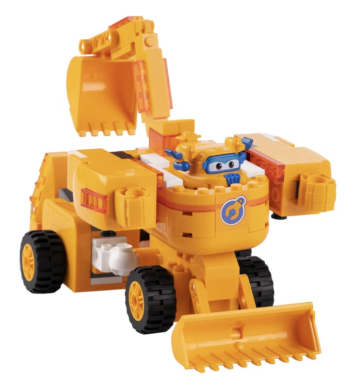 Конструктор-трансформер Super Wings Small Blocks 2-in-1 Buildable Transforming Vehicle Donnie (EU385007)