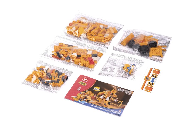 Конструктор-трансформер Super Wings Small Blocks 2-in-1 Buildable Transforming Vehicle Donnie (EU385007)