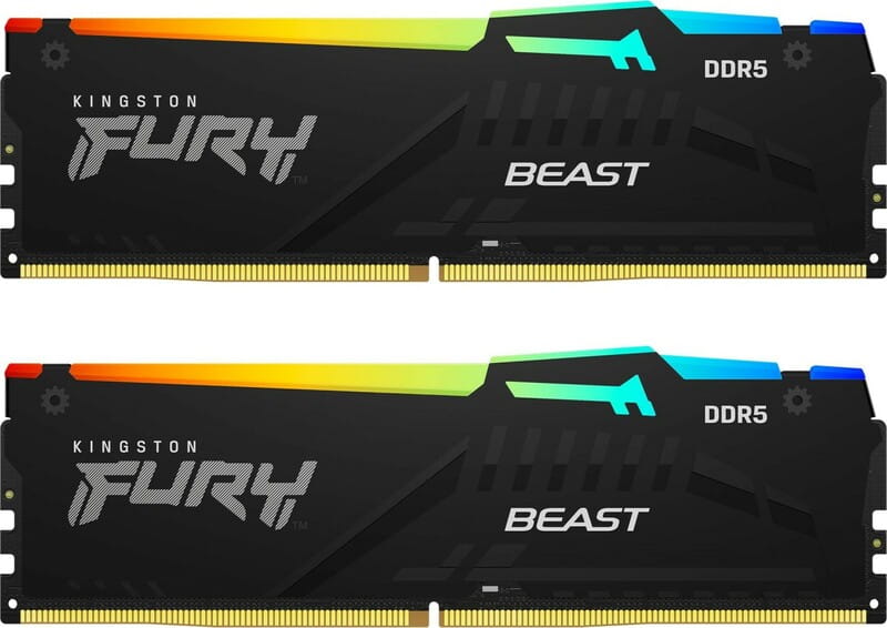 Модуль пам`яті DDR5 16GB/5600 Kingston Fury Beast RGB Black (KF556C40BBA-16)