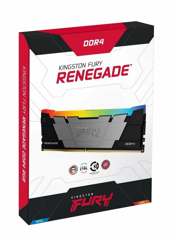 Модуль памяти DDR4 2x32GB/3200 Kingston Fury Renegade RGB Black (KF432C16RB2AK2/64)