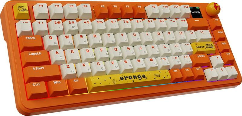 Клавиатура беспроводная Ajazz AK820 MAX Avocado Switch Orange (AK820MAX-AS-OW)