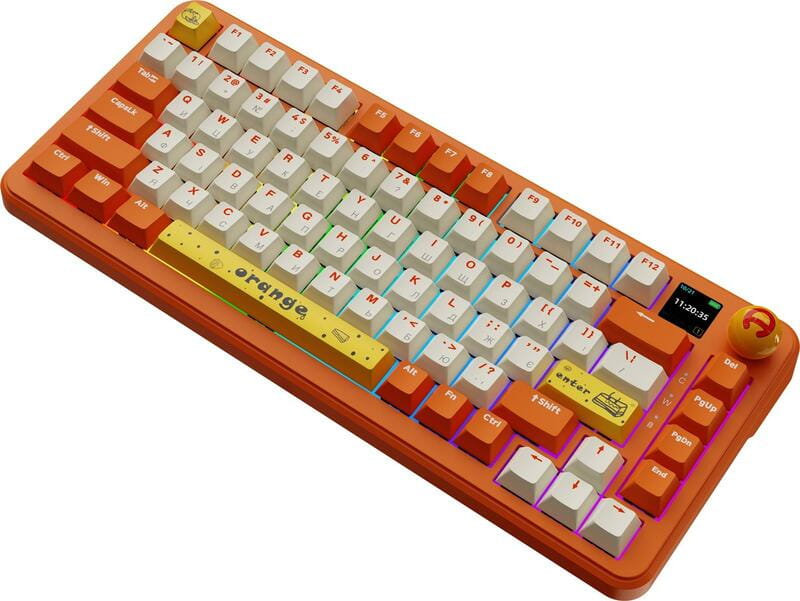 Клавиатура беспроводная Ajazz AK820 MAX Avocado Switch Orange (AK820MAX-AS-OW)