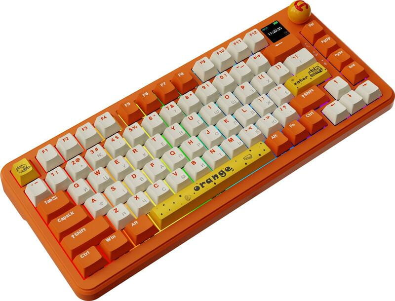 Клавиатура беспроводная Ajazz AK820 MAX Avocado Switch Orange (AK820MAX-AS-OW)