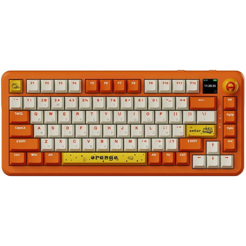 Клавиатура беспроводная Ajazz AK820 MAX Avocado Switch Orange (AK820MAX-AS-OW)