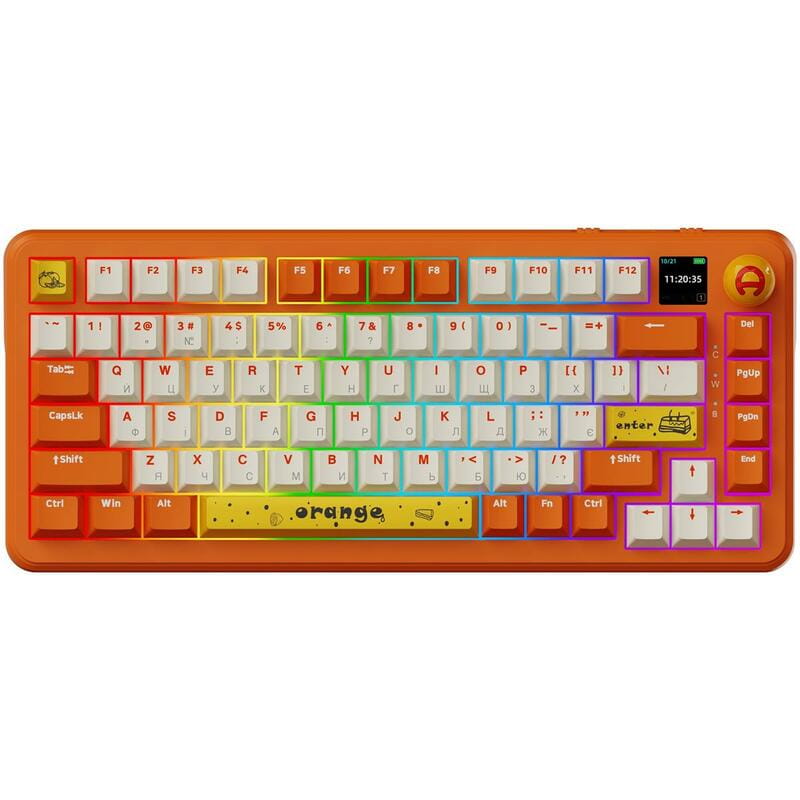 Клавиатура беспроводная Ajazz AK820 MAX Avocado Switch Orange (AK820MAX-AS-OW)