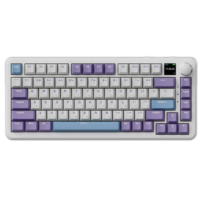 Клавиатура беспроводная Ajazz AK820 MAX Magnetic Switches Purple (AK820MAX-M-PWB)