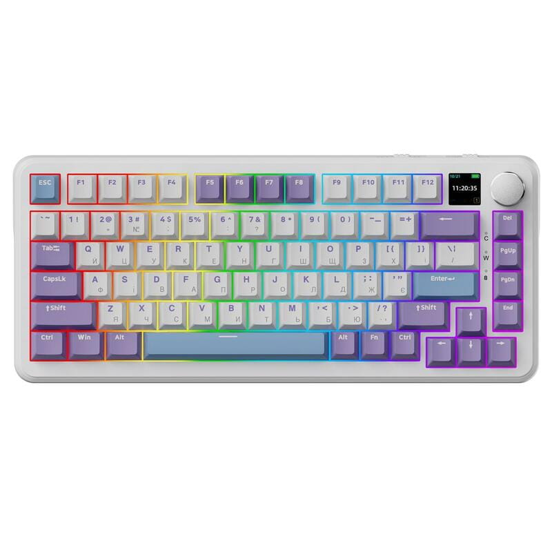 Клавиатура беспроводная Ajazz AK820 MAX Magnetic Switches Purple (AK820MAX-M-PWB)