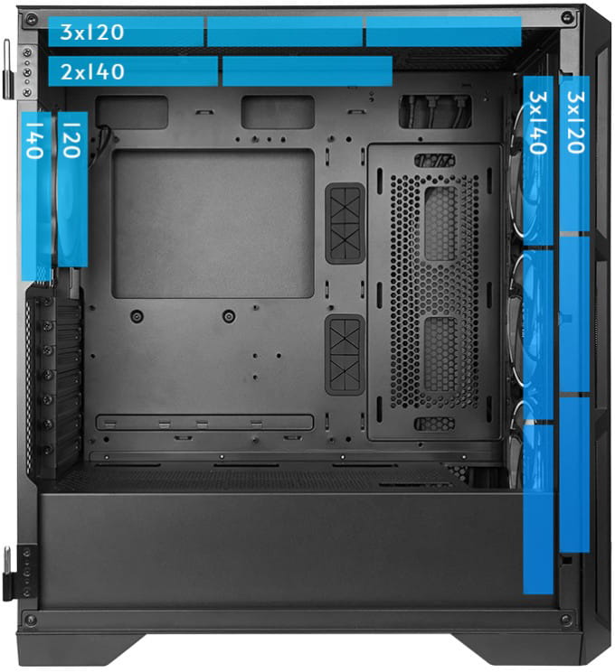 Корпус Chieftec Apex Air Black (GA-01B-M-OP) Без БЖ
