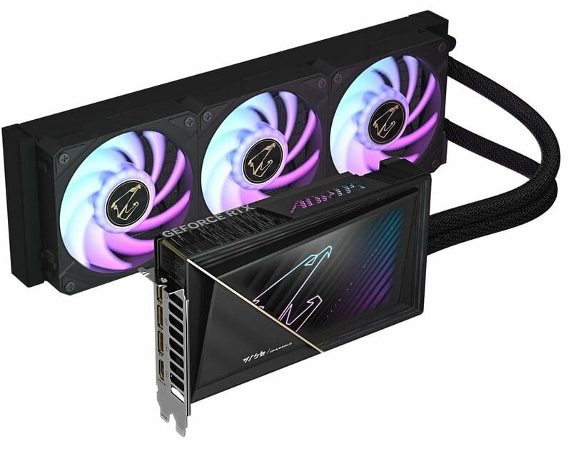 Видеокарта GF RTX 5080 16GB GDDR7 Aorus Xtreme Waterforce Gigabyte (GV-N5080AORUSX W-16GD)