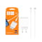 Фото - Мережевий зарядний пристрій Denmen DC06 (1USB 3.6A) PD20W+QC3.0 White (DM-DC06L-WH) + кабель Lightning | click.ua