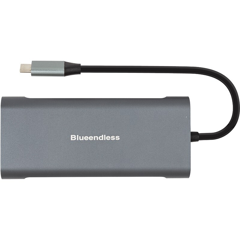 USB-хаб PowerPlant USB Type-C Grey (CA913497)