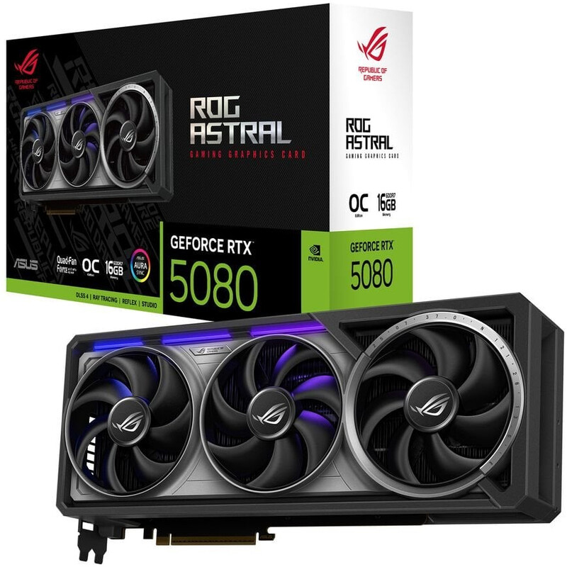 Відеокарта GF RTX 5080 16GB GDDR7 ROG Astral Gaming OC Asus (ROG-ASTRAL-RTX5080-O16G-GAMING)