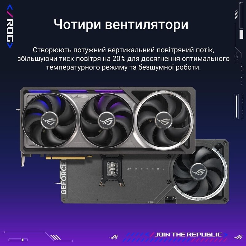 Відеокарта GF RTX 5080 16GB GDDR7 ROG Astral Gaming OC Asus (ROG-ASTRAL-RTX5080-O16G-GAMING)