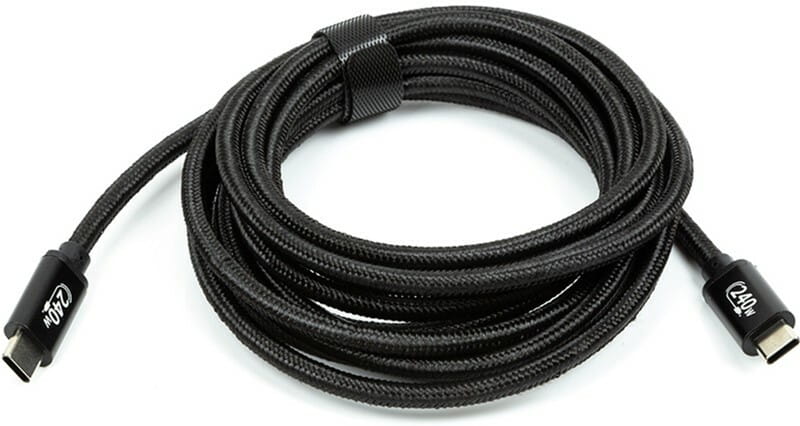 Кабель San Guan USB Type-C - USB Type-C (M/M) PD 240W, 3 м, Black (CA914128)