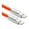 Фото - Кабель PowerPlant USB Type-C - USB Type-C (M/M) PD 120W, 3 м, Orange (CA913923) | click.ua