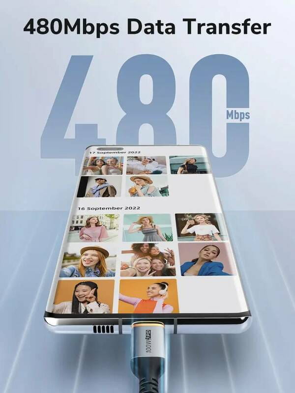 Кабель Cabletime USB Type-C - USB Type-C (M/M) PD 100W, 2м, Black (CA914234)