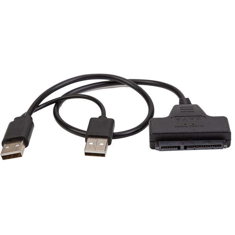 Кабель PowerPlant USB 2.0 Type-A - Slimline SATA II 7+6Pin (CA914852)