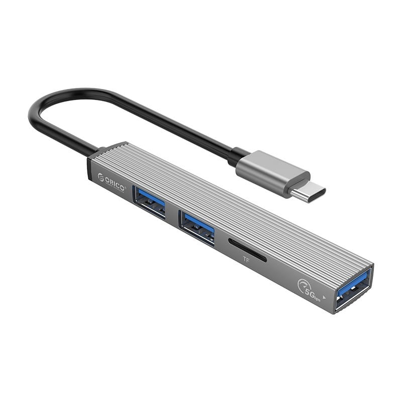 USB-хаб Orico AH-A12F-GY-BP USB Type-C 3-в-1 Grey (CA913770)