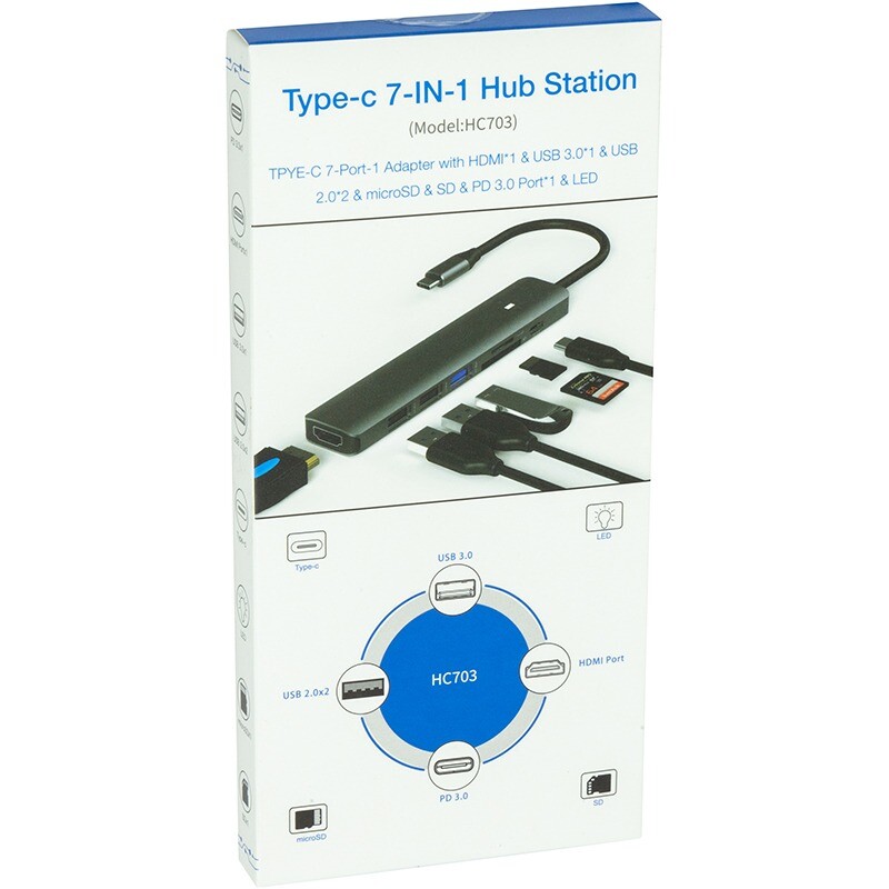 Концентратор USB Type-C Blueendless Space Grey (CA913848)