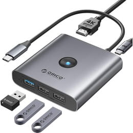 USB-хаб Orico FAX3-5P-GY-EP USB Type-C 3-в-1 Grey (CA914227)