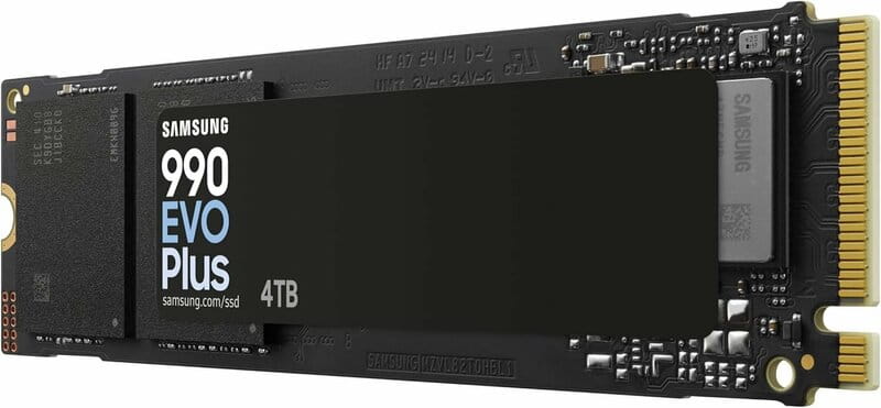 Накопитель SSD  4ТB Samsung 990 EVO Plus M.2 2280 PCIe 5.0 x2 NVMe V-NAND TLC (MZ-V9S4T0BW)