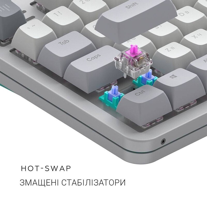 Клавиатура Dark Project ALU87 Daylight White/Grey (DPKB_DAYLIGHT_87_ANSI_UA)