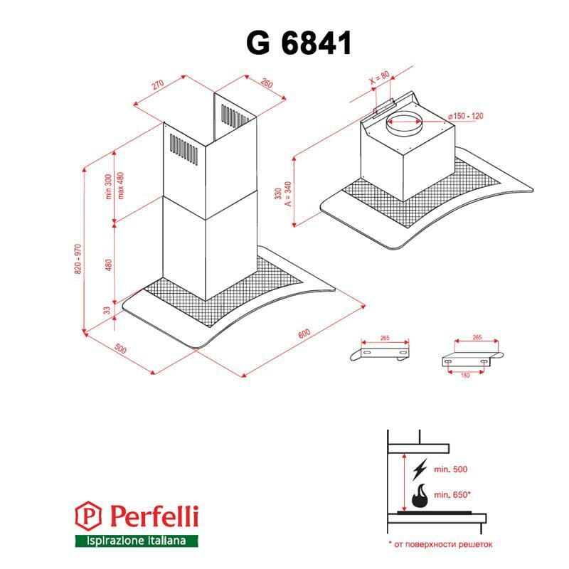 Вытяжка Perfelli G 6841 I
