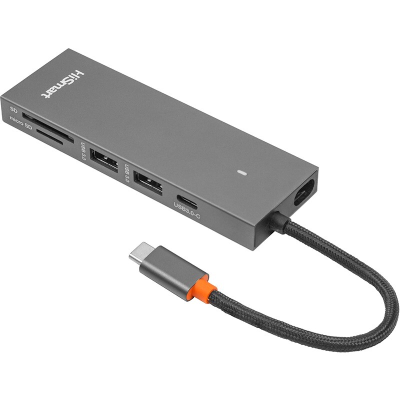 Концентратор USB Type-C HiSmart Grey (CA913459)