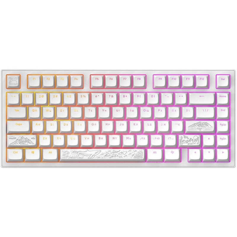 Клавиатура Dark Project ALU81 Terra Nostra White (DPKB_NOSTRA_81_ANSI_WHITE_UA)