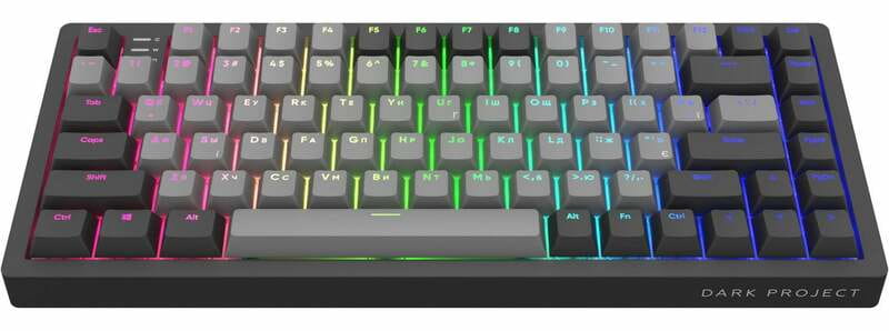 Клавиатура Dark Project KD83A Gateron Cap Teal Black/Grey (KB-GCT-871-100004)