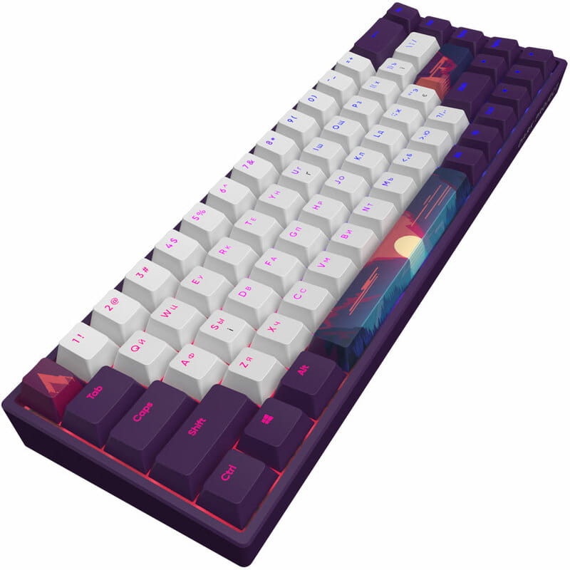 Клавіатура Dark Project Sunrise 68 ANSI RGB Violet/White (DPP68_GSH_SUNR_ANSI_UA)