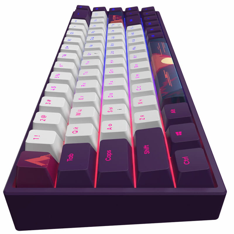 Клавіатура Dark Project Sunrise 68 ANSI RGB Violet/White (DPP68_GSH_SUNR_ANSI_UA)