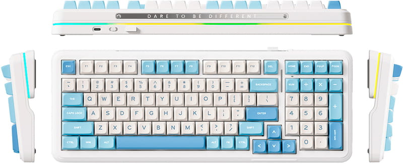 Клавіатура бездротова MCHOSE K99 Sky Blue (K99-1A)