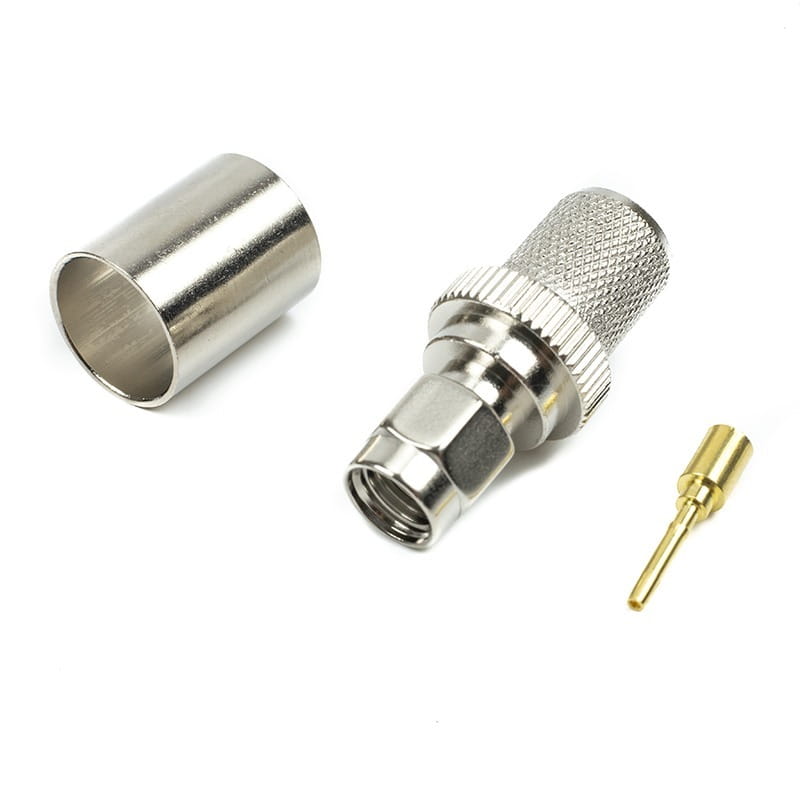 Роз`єм обтискний для кабелю HiSmart LMR-400 RP-SMA-male (TV991181)