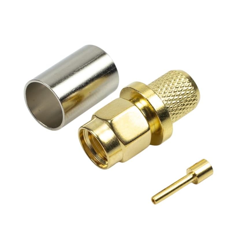 Роз`єм обтискний для кабелю HiSmart RG6 RPSMA-male (TV991648)