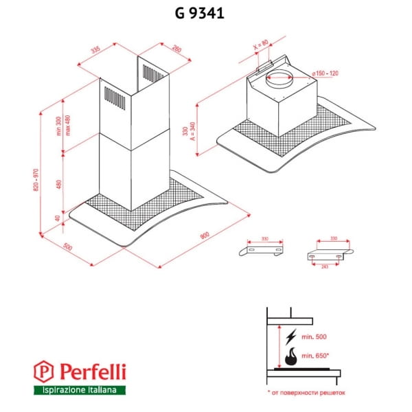 Вытяжка Perfelli G 9341 I